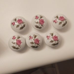 Cabinet knobs Vintage with Roses
